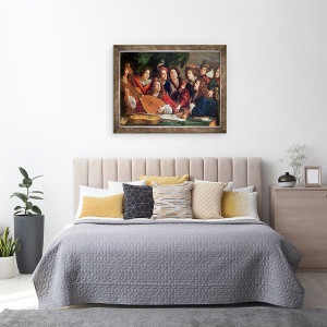 Tablou inramat - Francois Puget - Societatea Muzicala, 70 x 90 cm - Img 3