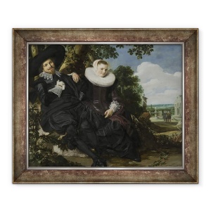 Tablou inramat - Frans Hals - Portret De Cuplu, Probabil Isaac Abrahamsz Massa si Beatrix van der Laen, 70 x 85 cm