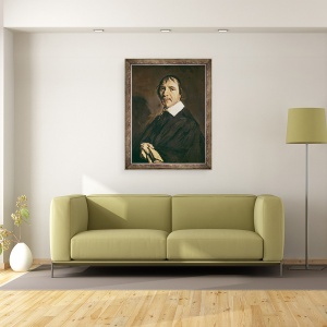 Tablou inramat - Frans Hals - Portretul Pastorului Herman Langélius, profesor la Universitatea din Leiden, 60 x 80 cm - Img 2