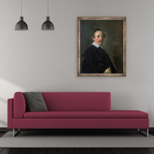 Tablou inramat - Frans Hals - Portretul unui Predicator, 50 x 60 cm - Img 2