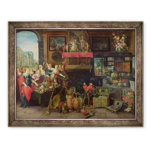 Tablou inramat - Frans II Francken the Younger - Ulise recunoasterea lui Ahile printre fiicele Lycomedes, 70 x 90 cm