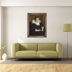 Tablou inramat - Frans II Pourbus - Marie de Médicis, 70 x 90 cm - Img 2