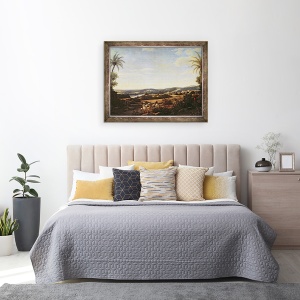 Tablou inramat - Frans Jansz Post - Peisaj brazilian cu o plantatie, 70 x 90 cm - Img 3