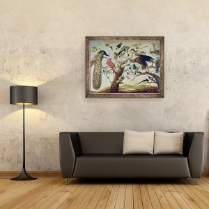 Tablou inramat - Frans Snyders - Concertul pasarilor, 60 x 80 cm - Img 2