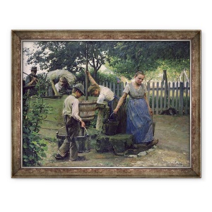 Tablou inramat - Franz Nolken - La fantana, 70 x 90 cm