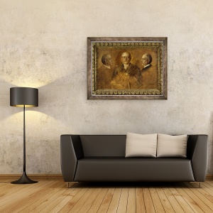 Tablou inramat - Franz Seraph von Lenbach - Printul Otto von Bismarck, 70 x 90 cm - Img 2