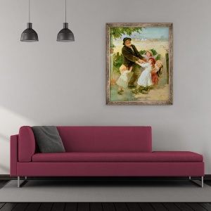 Tablou inramat - Frederick Morgan - Mergand la targ, 50 x 60 cm - Img 2
