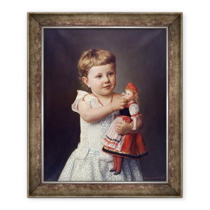 Tablou inramat - Friederich Wilhelm Graupenstein - Nepoata artistului, Olga Graupenstein, 50 x 60 cm