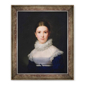 Tablou inramat - Friedrich Carl Groger - dortretul lui Lina Groger, fiica adoptiva a artistului, 50 x 60 cm