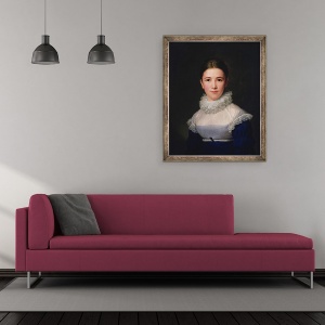 Tablou inramat - Friedrich Carl Groger - dortretul lui Lina Groger, fiica adoptiva a artistului, 50 x 60 cm - Img 2