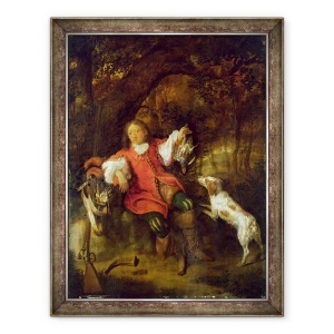 Tablou inramat - Gabriel Metsu - Vanatorul, 60 x 80 cm