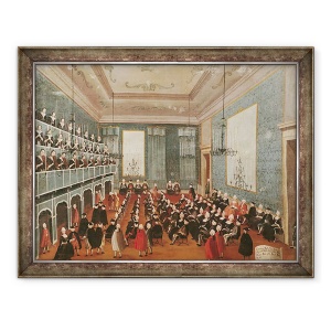 Tablou inramat - Gabriele Bella - Concert sustinut de fetele societatilor de muzica spitaliceasca din Procuratie, 60 x 80 cm