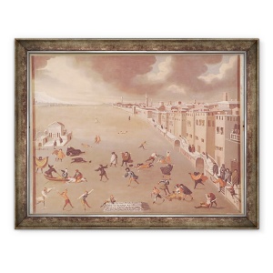 Tablou inramat - Gabriele Bella - Laguna inghetata in 1708, 60 x 80 cm