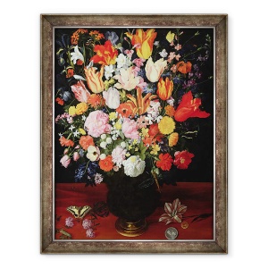 Tablou inramat - Gaspar van den Hoecke - Viata statica a florilor, 60 x 80 cm