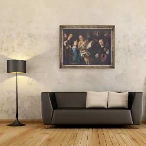 Tablou inramat - Gaspare Traversi - Concertul, 60 x 80 cm - Img 2