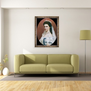 Tablou inramat - Georg Raab - Portretul imparatesei Elisabeta De Austria 1837 - 1898, 70 x 90 cm - Img 2