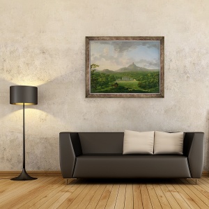 Tablou inramat - George Barret the Elder - Vedere spre Powerscourt, judetul Wicklow, 60 x 80 cm - Img 2