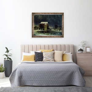 Tablou inramat - George Emil Libert - Casa bantuita in zapada, 70 x 90 cm - Img 3