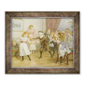 Tablou inramat - George Goodwin Kilburne - Buff-ul omului orb, 50 x 60 cm