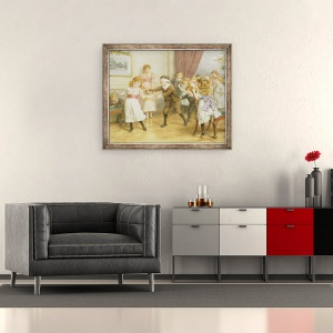 Tablou inramat - George Goodwin Kilburne - Buff-ul omului orb, 50 x 60 cm - Img 2