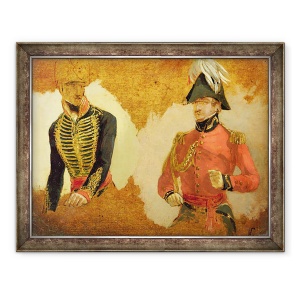 Tablou inramat - George Jones - Studii de uniforma de artilerie a cailor regali, 70 x 90 cm