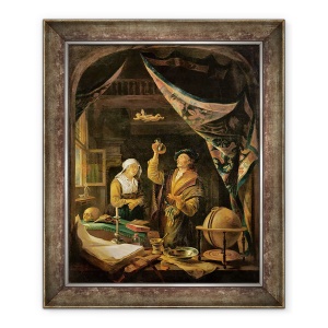 Tablou inramat - Gerard Dou - Doctorul de urina, 50 x 60 cm