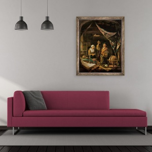 Tablou inramat - Gerard Dou - Doctorul de urina, 50 x 60 cm - Img 2