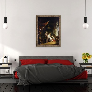 Tablou inramat - Gerard Dou - Femeia Dropsical, 70 x 90 cm - Img 3