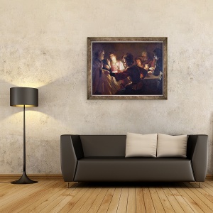 Tablou inramat - Gerrit van Honthorst - Negarea Sfantului Petru, 60 x 80 cm - Img 2