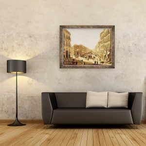 Tablou inramat - Giacinto Gigante - Via Toledo in Napoli, 70 x 90 cm - Img 2