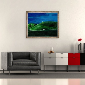 Tablou inramat - Gigi Sudbury - intoarcere nocturna, 2003, 50 x 60 cm - Img 2