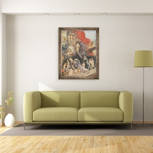 Tablou inramat - Giotto di Bondone - Judecata de Apoi, detaliu al blestematilor, 70 x 90 cm - Img 2