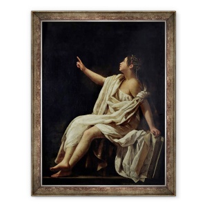 Tablou inramat - Giovanni Baglione - Poliimnia, muza poeziei lirice, 60 x 80 cm