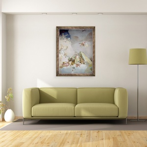 Tablou inramat - Giovanni Battista Tiepolo - Gloria Spaniei, din tavanul camerei tronului, 70 x 90 cm - Img 2