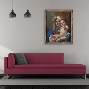 Tablou inramat - Giovanni Battista Tiepolo - Madonna din Goldfinch, 50 x 60 cm - Img 2