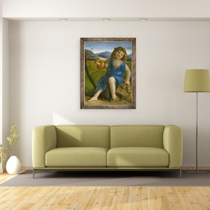 Tablou inramat - Giovanni Bellini - Bebelusul Bacchus, 70 x 90 cm - Img 2