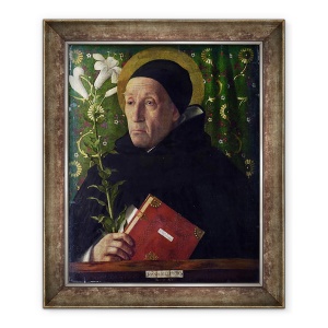 Tablou inramat - Giovanni Bellini - Portret De Fra Teodoro De Urbino ca Saint Dominic, 70 x 85 cm
