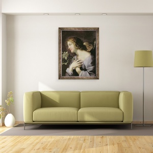 Tablou inramat - Giovanni Francesco Romanelli - ingerul Bunei Vestiri, 60 x 80 cm - Img 2