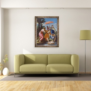 Tablou inramat - Giovanni Francesco Romanelli - Moise a fost salvat din apa, 60 x 80 cm - Img 2
