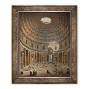 Tablou inramat - Giovanni Paolo Pannini - Interiorul Panteonului, Roma, 50 x 60 cm