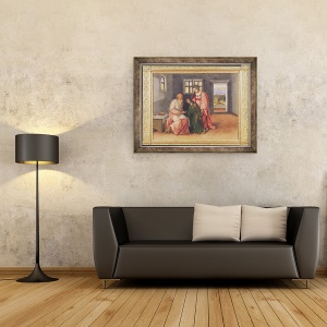 Tablou inramat - Girolamo da Treviso II - Isaac l-a binecuvantat pe Iacov, 60 x 80 cm - Img 2