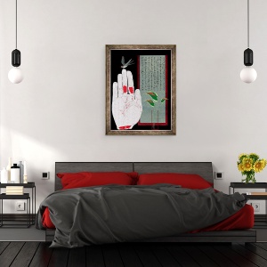 Tablou inramat - Giulio Cerocchi - amore myo, 2010, colagraph, 60 x 80 cm - Img 3