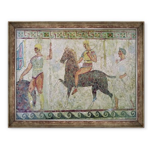 Tablou inramat - Greek - Cavalerist si un soldat picior, 70 x 90 cm