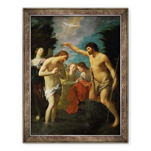 Tablou inramat - Guido Reni - Botezul lui Hristos, 70 x 90 cm