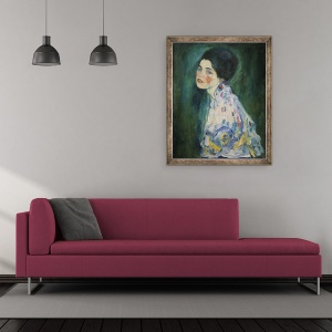 Tablou inramat - Gustav Klimt - Portret De O Tanara Femeie, 50 x 60 cm - Img 2