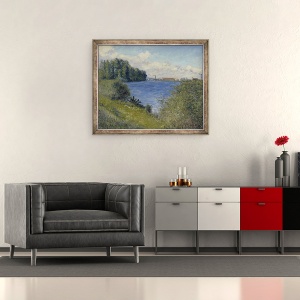Tablou inramat - Gustave Caillebotte - Sena la Argenteuil, 50 x 60 cm - Img 2