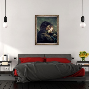 Tablou inramat - Gustave Courbet - Iubitorii fericiti, 70 x 90 cm - Img 3