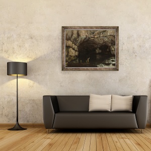 Tablou inramat - Gustave Courbet - La Grotte de la Loue, 60 x 80 cm - Img 2