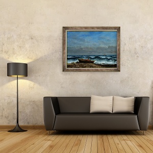 Tablou inramat - Gustave Courbet - Marea furtunoasa sau, 60 x 80 cm - Img 2