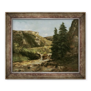 Tablou inramat - Gustave Courbet - Peisaj langa Ornans, 50 x 60 cm